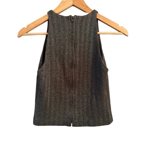 Vintage Y2K 1990s Christina Perrin Herringbone Metallic Top Designer - Picture 6 of 6